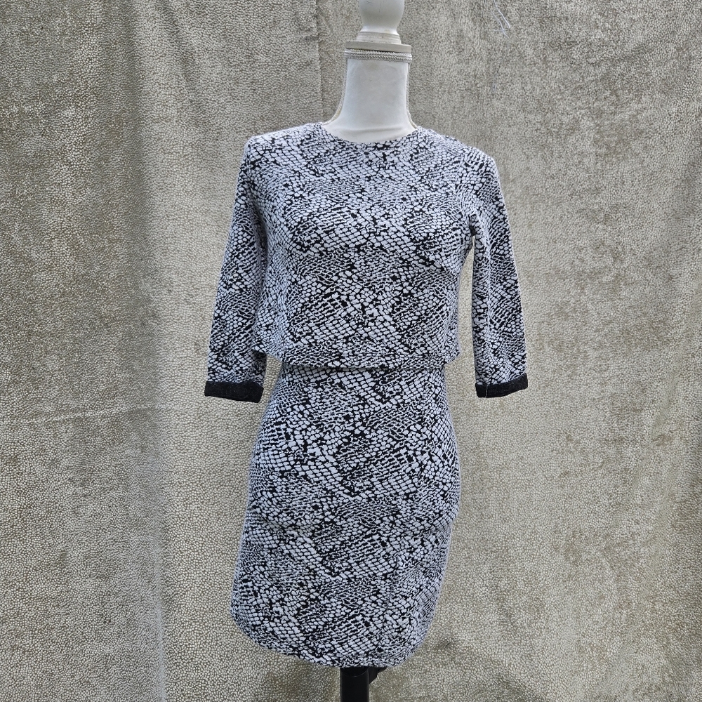 Groggi By Jbc Chic Monochrome Long‎ Sleeve Dress - Picture 2 of 12